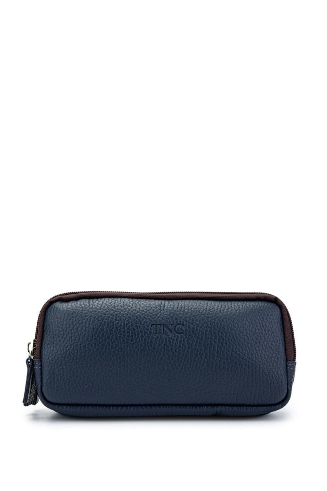  Tamer Tanca Erkek Hakiki Deri Lacivert El Çantası