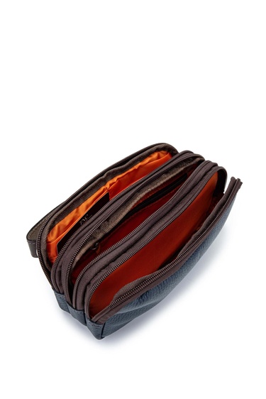  Tamer Tanca Erkek Hakiki Deri Lacivert El Çantası