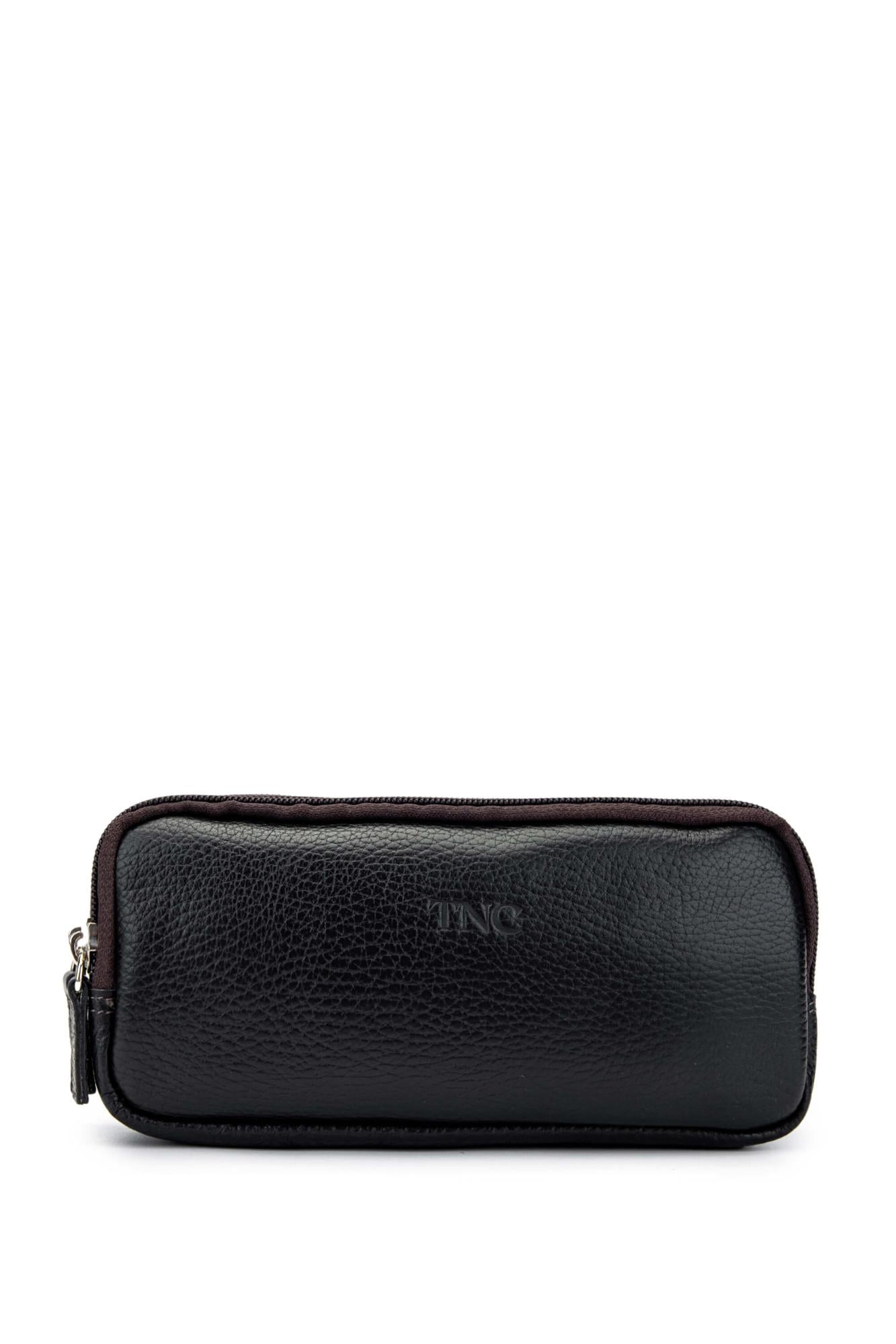  Tamer Tanca Erkek Hakiki Deri Siyah El Çantası