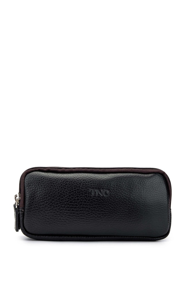  Tamer Tanca Erkek Hakiki Deri Siyah El Çantası