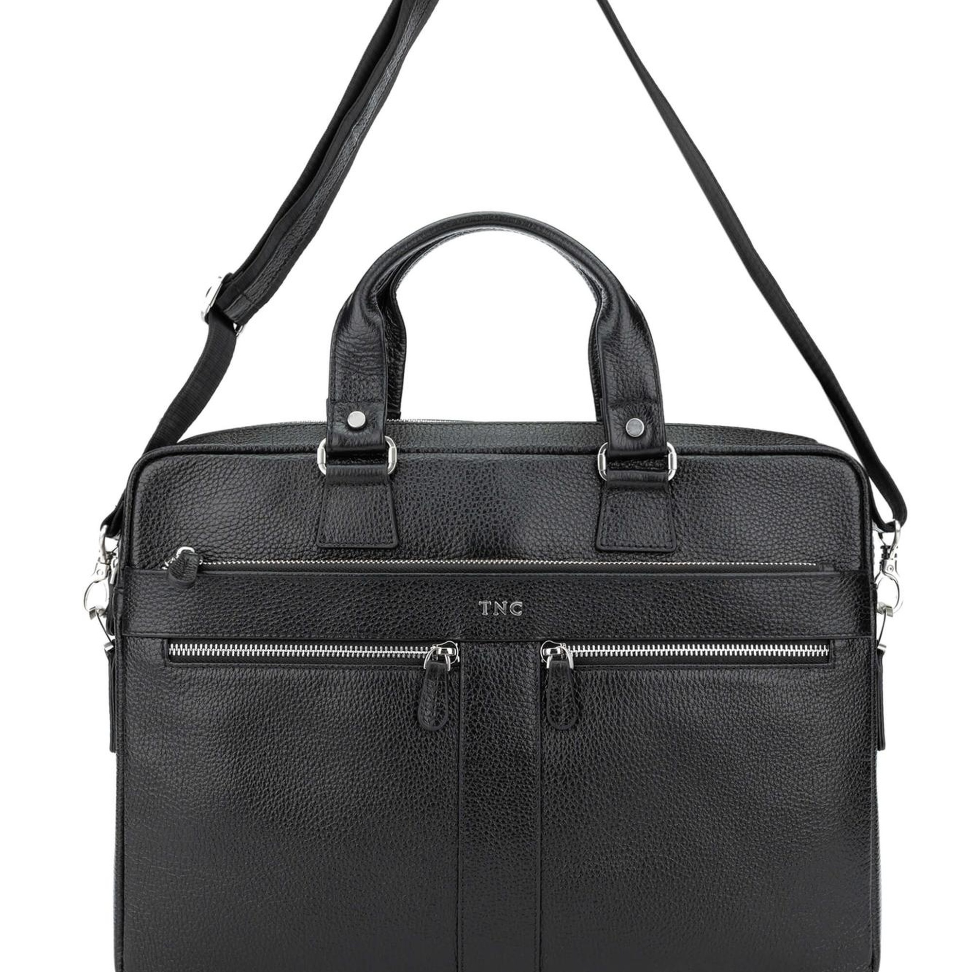 Tamer Tanca Erkek Hakiki Deri Siyah Evrak Çantası