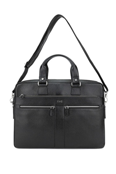  Tamer Tanca Erkek Hakiki Deri Siyah Evrak Çantası