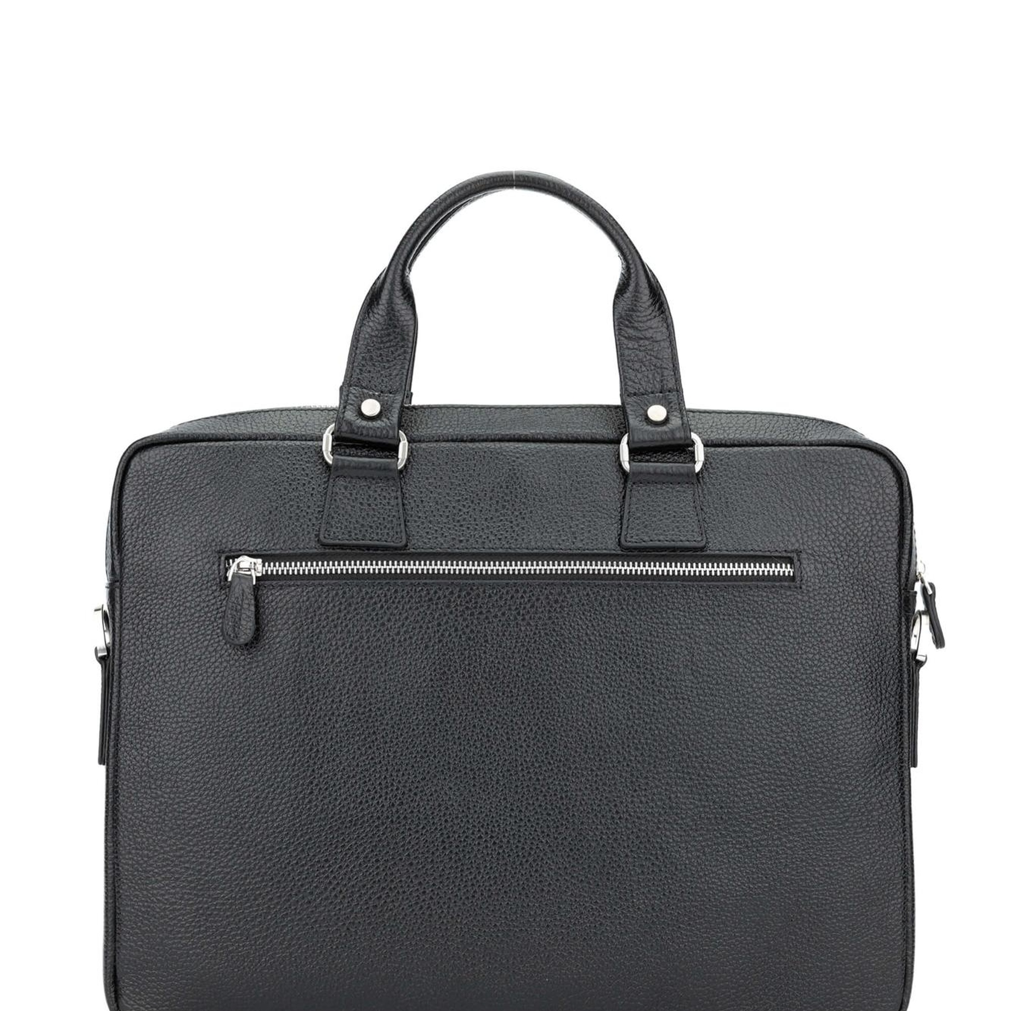 Tamer Tanca Erkek Hakiki Deri Siyah Evrak Çantası