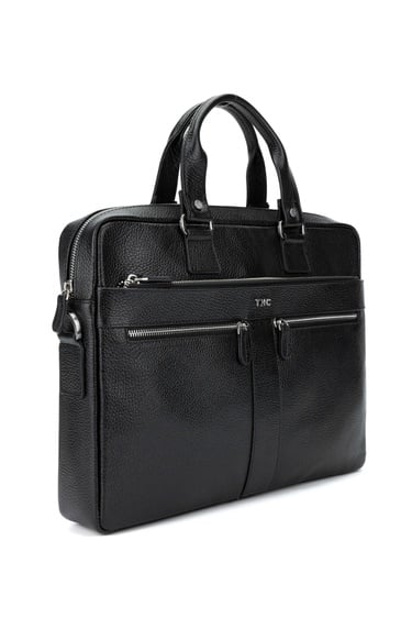  Tamer Tanca Erkek Hakiki Deri Siyah Evrak Çantası