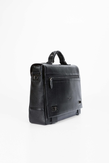  Tamer Tanca Erkek Hakiki Deri Siyah Evrak Çantası