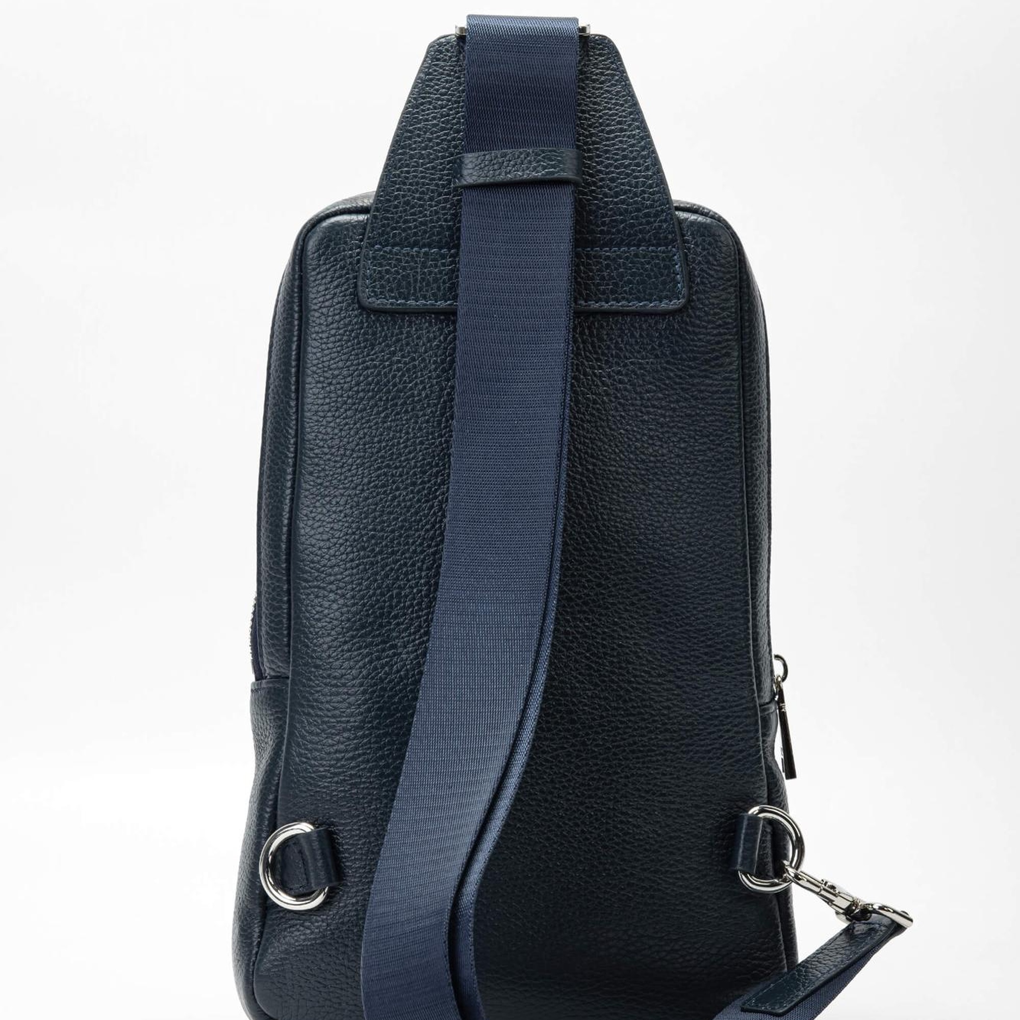 Tamer Tanca Erkek Hakiki Deri Lacivert Body Bag Çanta