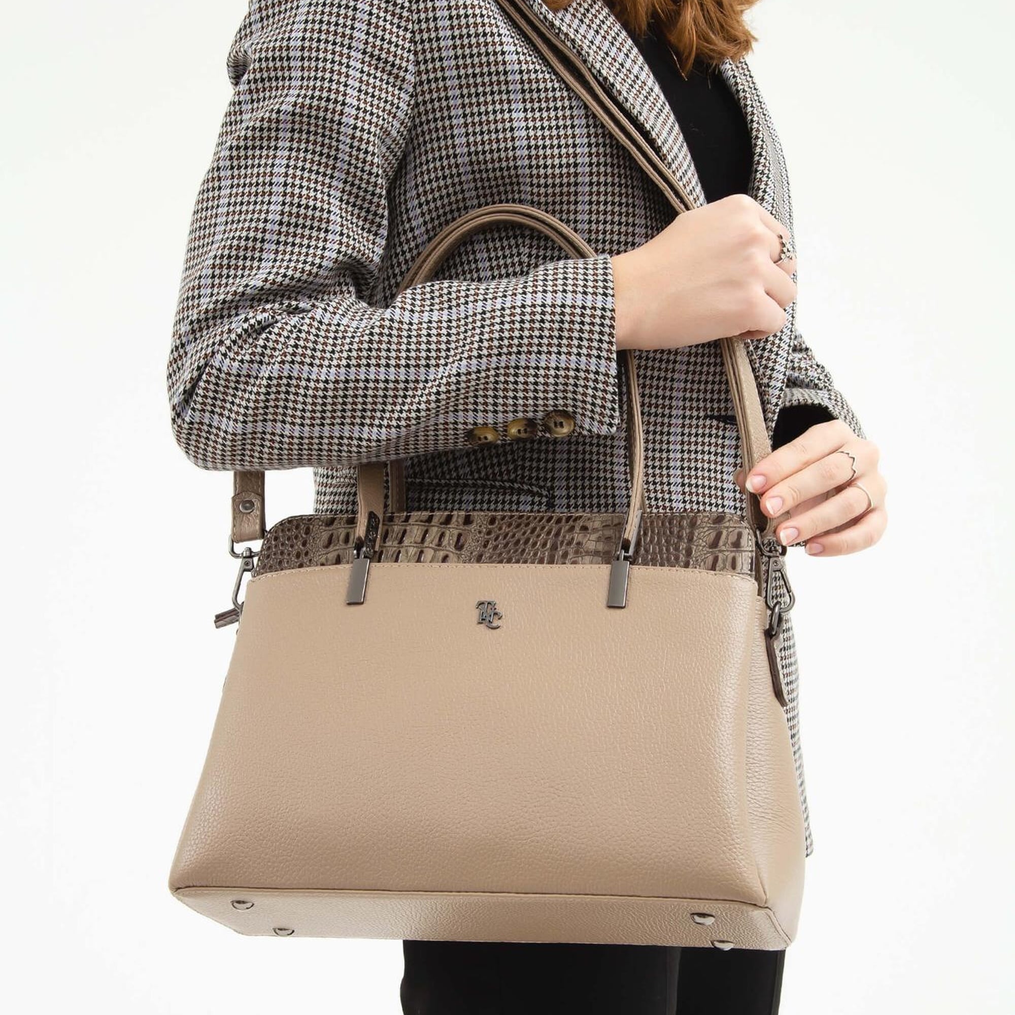 Tamer Tanca Kadın Hakiki Deri Vizon Kol Çantası