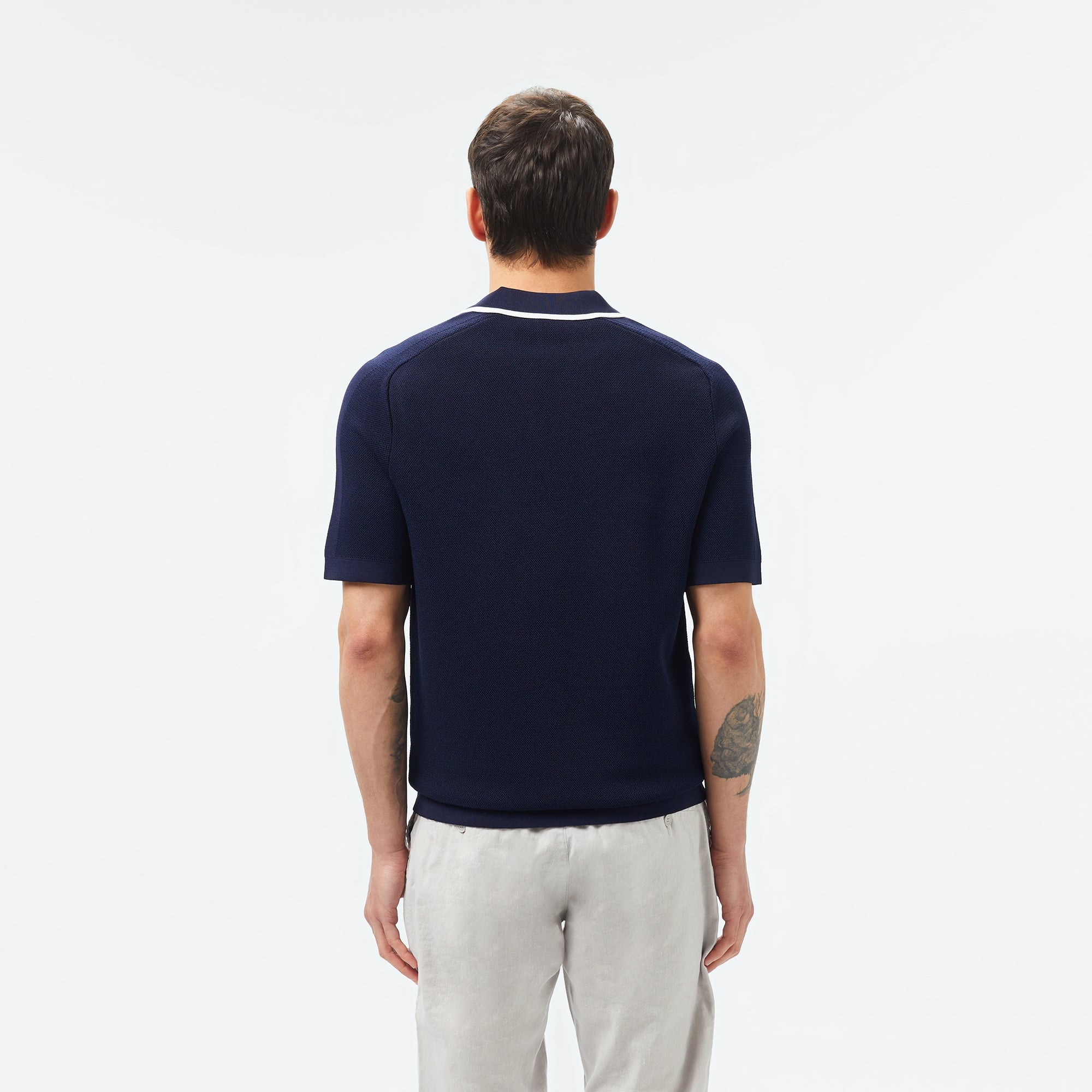 Erkek Polo Yaka Lacivert Triko