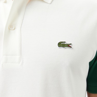  Lacoste Erkek Regular Fit Renk Bloklu Beyaz Polo