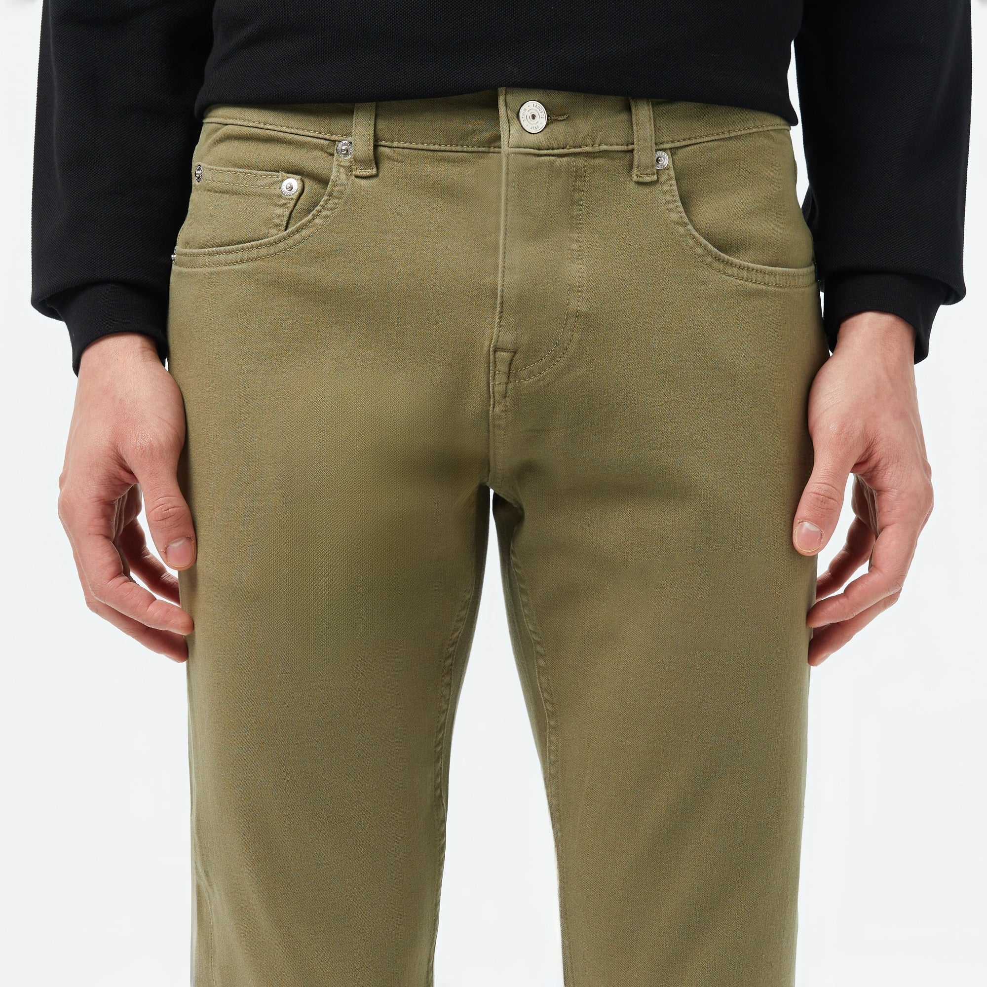 Lacoste Erkek Slim Fit Haki Jean Pantolon