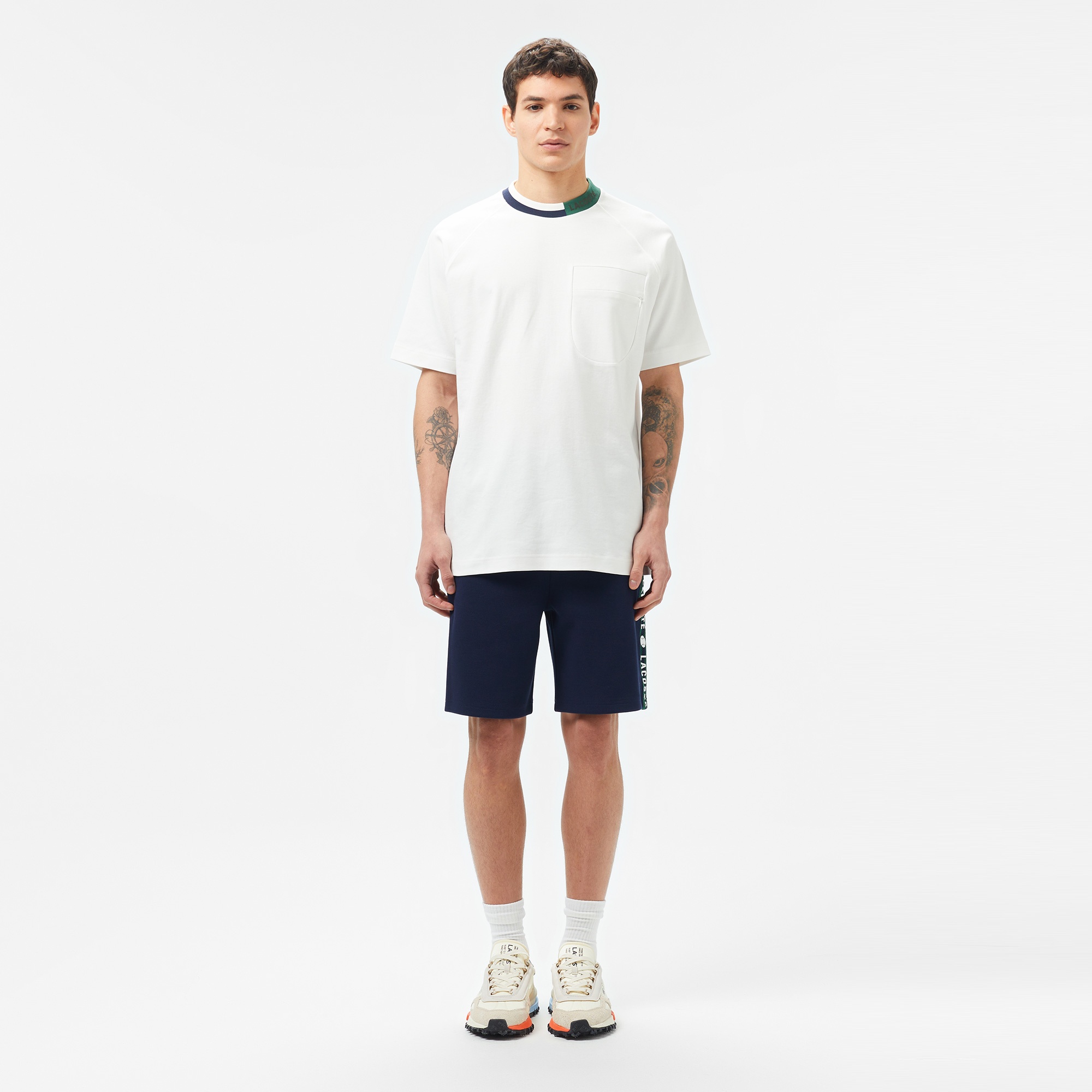 Erkek Regular Fit Baskılı Lacivert Şort