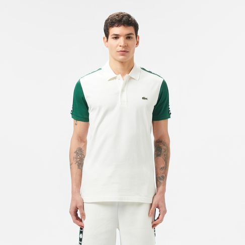  Lacoste Erkek Regular Fit Renk Bloklu Beyaz Polo