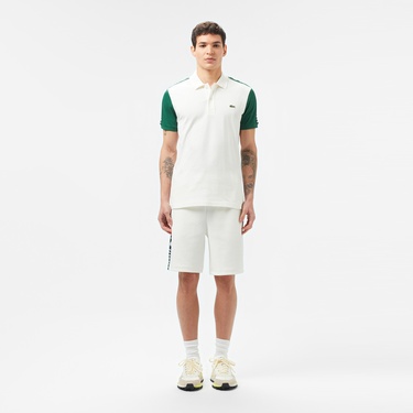  Lacoste Erkek Regular Fit Renk Bloklu Beyaz Polo