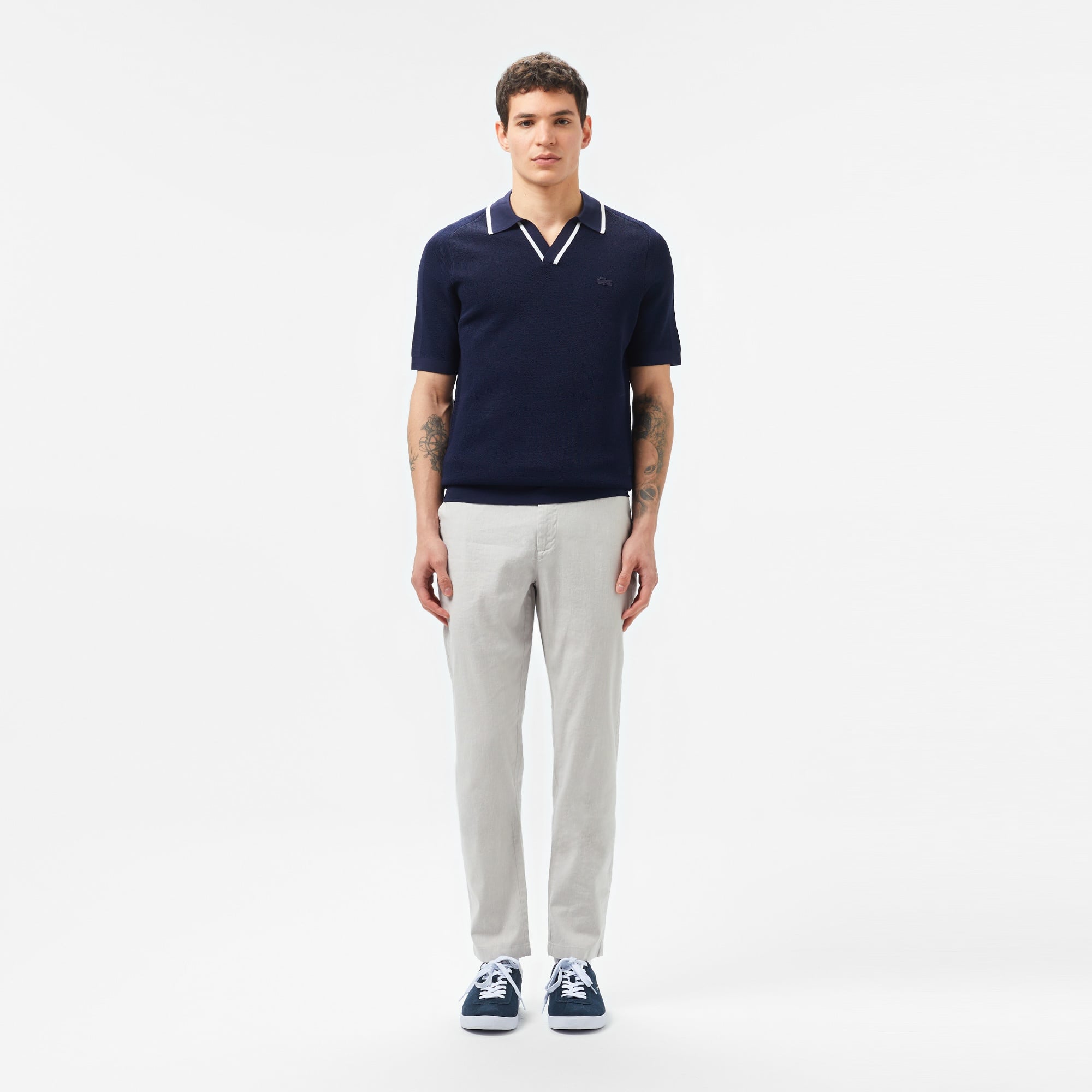 Erkek Polo Yaka Lacivert Triko