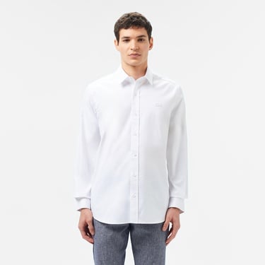  Lacoste Erkek Slim Fit Beyaz Gömlek