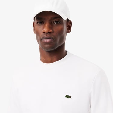  Lacoste Erkek Classic Fit Bisiklet Yaka Beyaz Sweatshirt