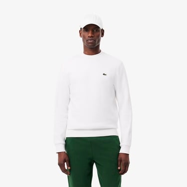  Lacoste Erkek Classic Fit Bisiklet Yaka Beyaz Sweatshirt