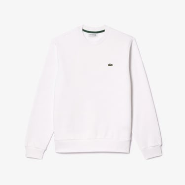  Lacoste Erkek Classic Fit Bisiklet Yaka Beyaz Sweatshirt