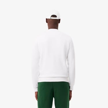  Lacoste Erkek Classic Fit Bisiklet Yaka Beyaz Sweatshirt
