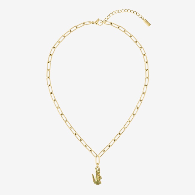  Lacoste Crocodile Kadın Sarı Kolye