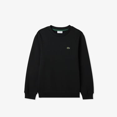  Lacoste Çocuk Bisiklet Yaka Siyah Sweatshirt