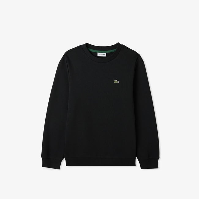  Lacoste Çocuk Bisiklet Yaka Siyah Sweatshirt