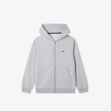  Lacoste Çocuk Kapüşonlu Gri Sweatshirt