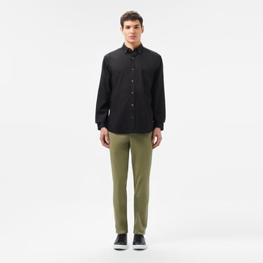  Lacoste Erkek Regular Fit Düğmeli Yaka Siyah Gömlek