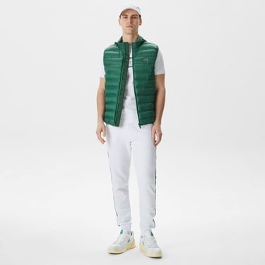  Lacoste Erkek Slim Fit Kapüşonlu Yeşil Yelek