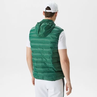  Lacoste Erkek Slim Fit Kapüşonlu Yeşil Yelek