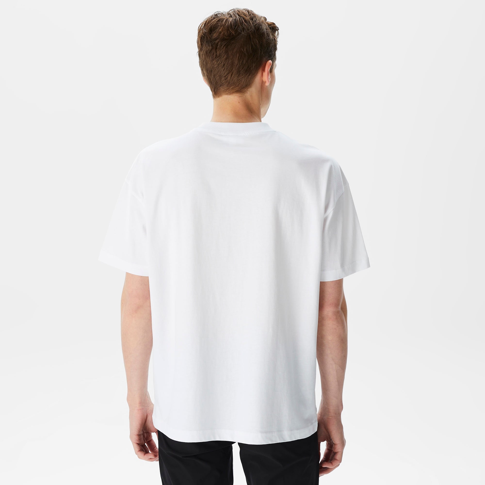 Lacoste Erkek Relaxed Fit Bisiklet Yaka Baskılı Beyaz T-Shirt