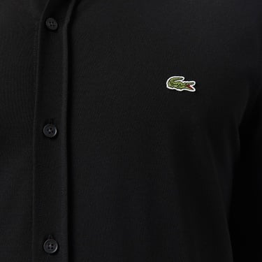  Lacoste Erkek Slim Fit Düğmeli Yaka Siyah Gömlek