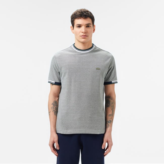  Lacoste Erkek Regular Fit Bisiklet Yaka Gri T-Shirt