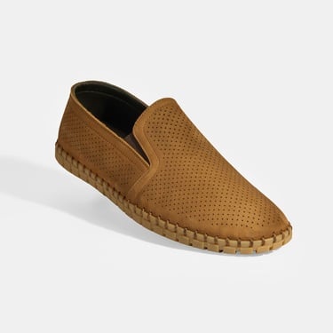  Dislina Taba Erkek Deri Slip-On Günlük Ayakkabı