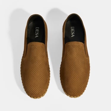  Dislina Taba Erkek Deri Slip-On Günlük Ayakkabı