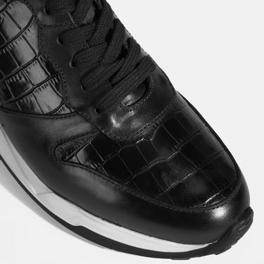  Dimitrin Siyah Erkek Deri Bağcıklı Spor Ayakkabı