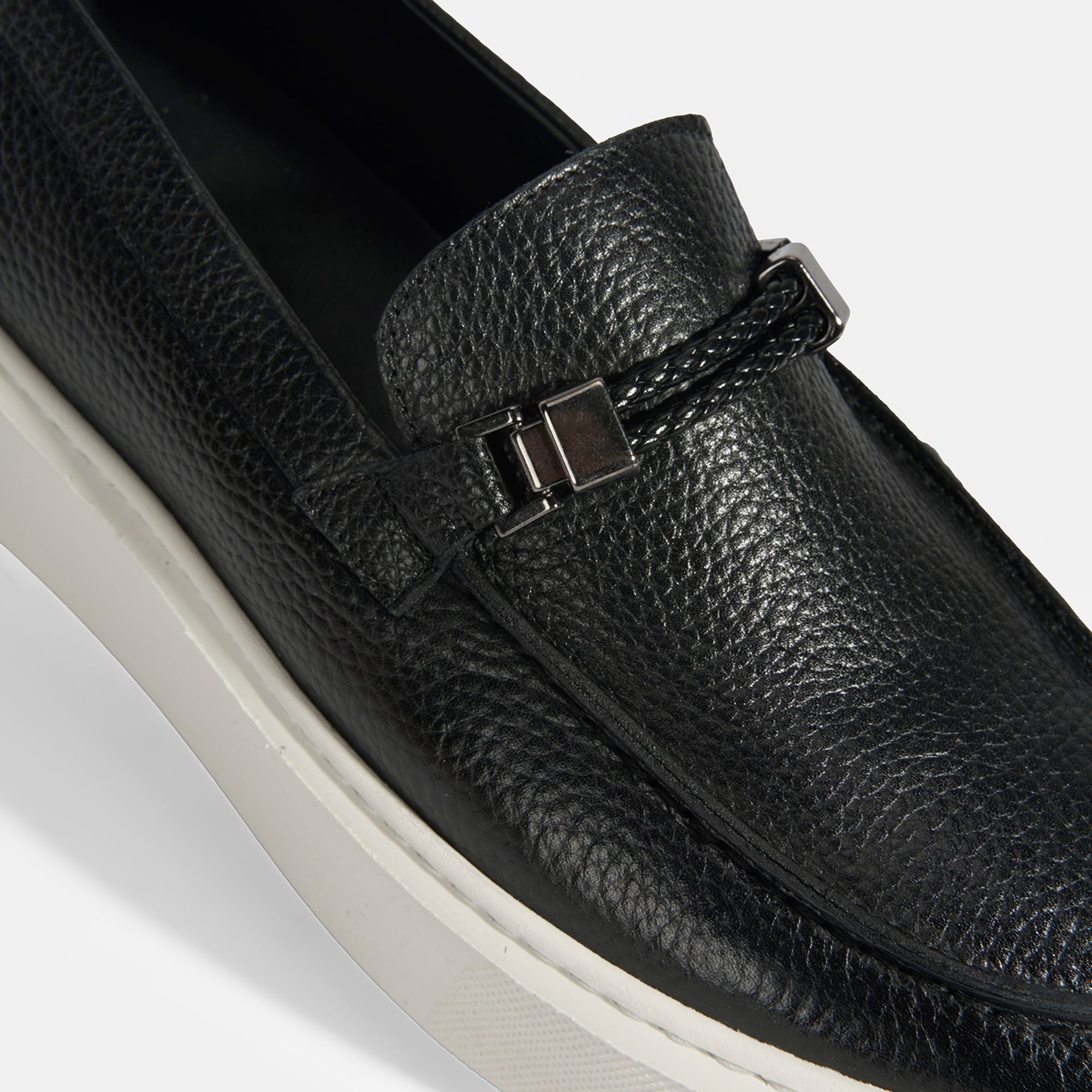 Liverty Siyah Erkek Deri Tokalı Loafer