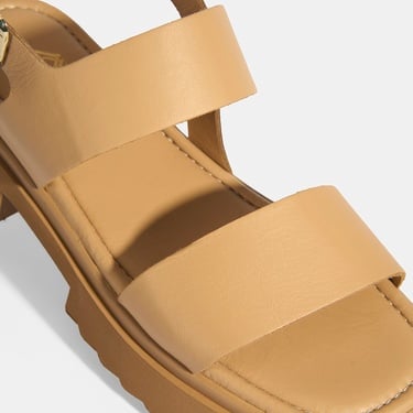  Kadın Bej Deri Sandalet