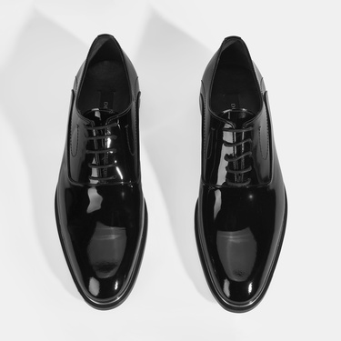  Thalassa Siyah Erkek Rugan Klasik Ayakkabı