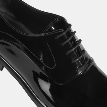  Thalassa Siyah Erkek Rugan Klasik Ayakkabı