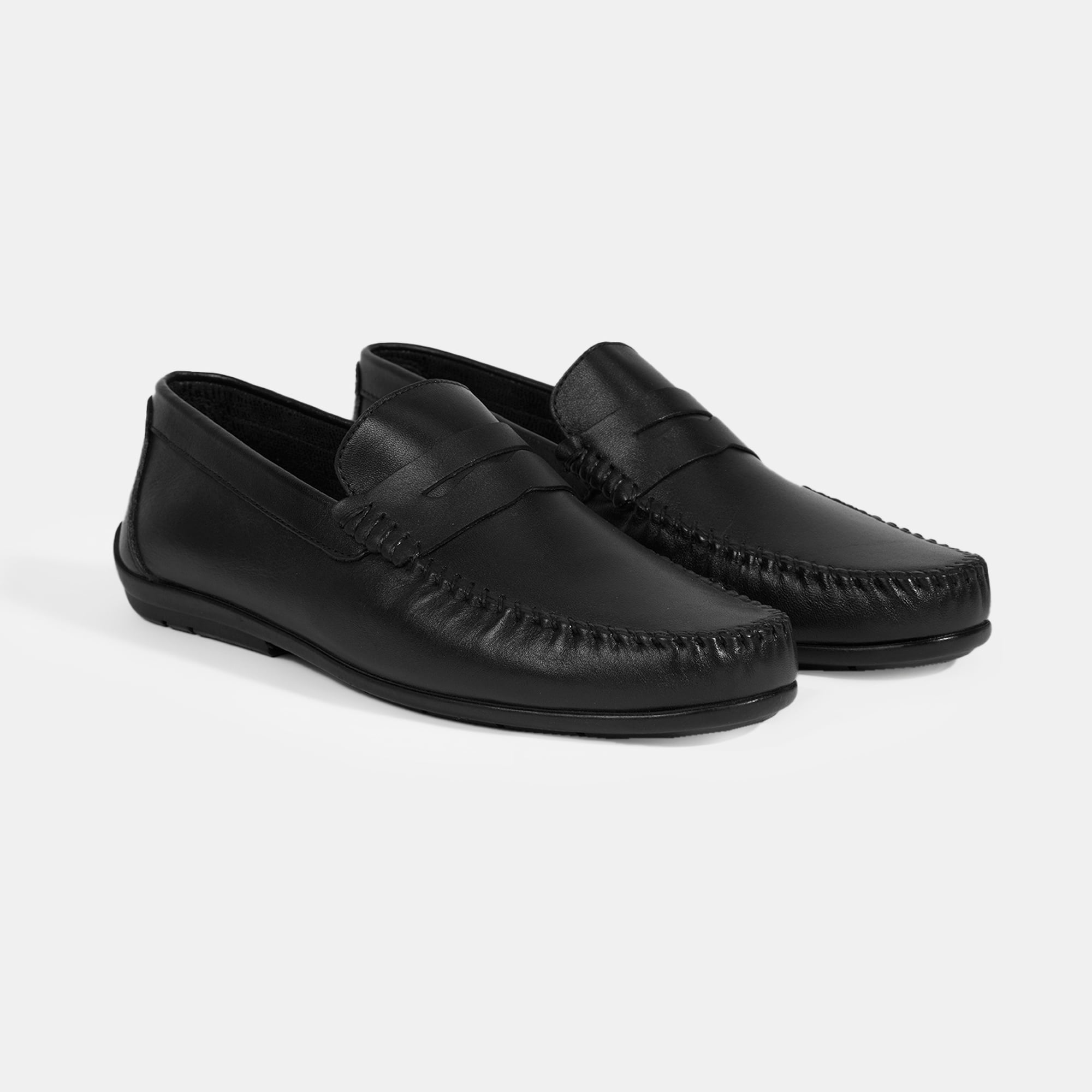 Jovian Siyah Erkek Deri Slip-On Loafer