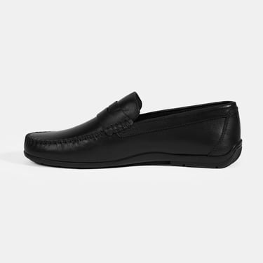  Jovian Siyah Erkek Deri Slip-On Loafer