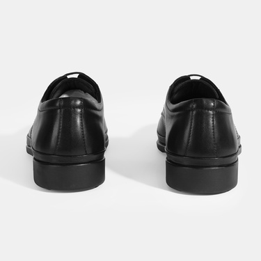  Erkek Siyah DesaComfort Deri Bağcıklı Günlük Ayakkabı