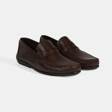  Jovian Kahve Erkek Deri Slip-On Loafer