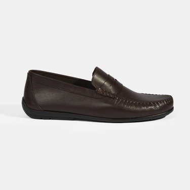  Jovian Kahve Erkek Deri Slip-On Loafer