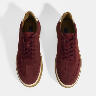  Lianra Bordo Erkek Süet Bağcıklı Günlük Ayakkabı