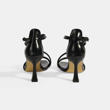  Kadın Siyah Toka Detaylı Topuklu Abiye Sandalet