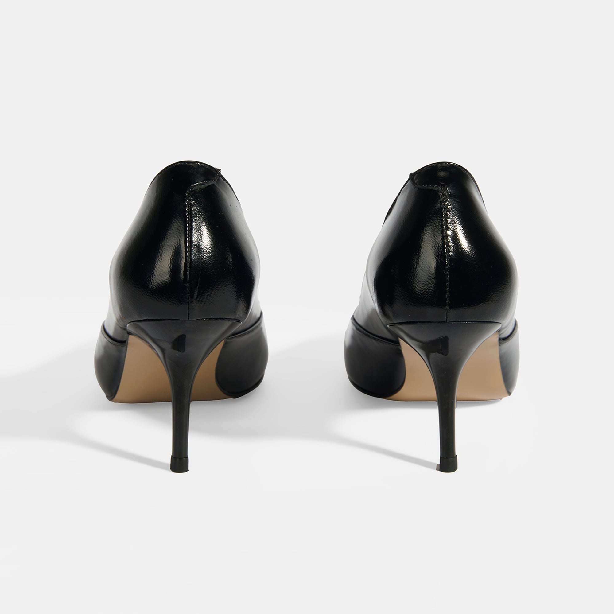 Kadın Siyah Rugan Topuklu Ayakkabı