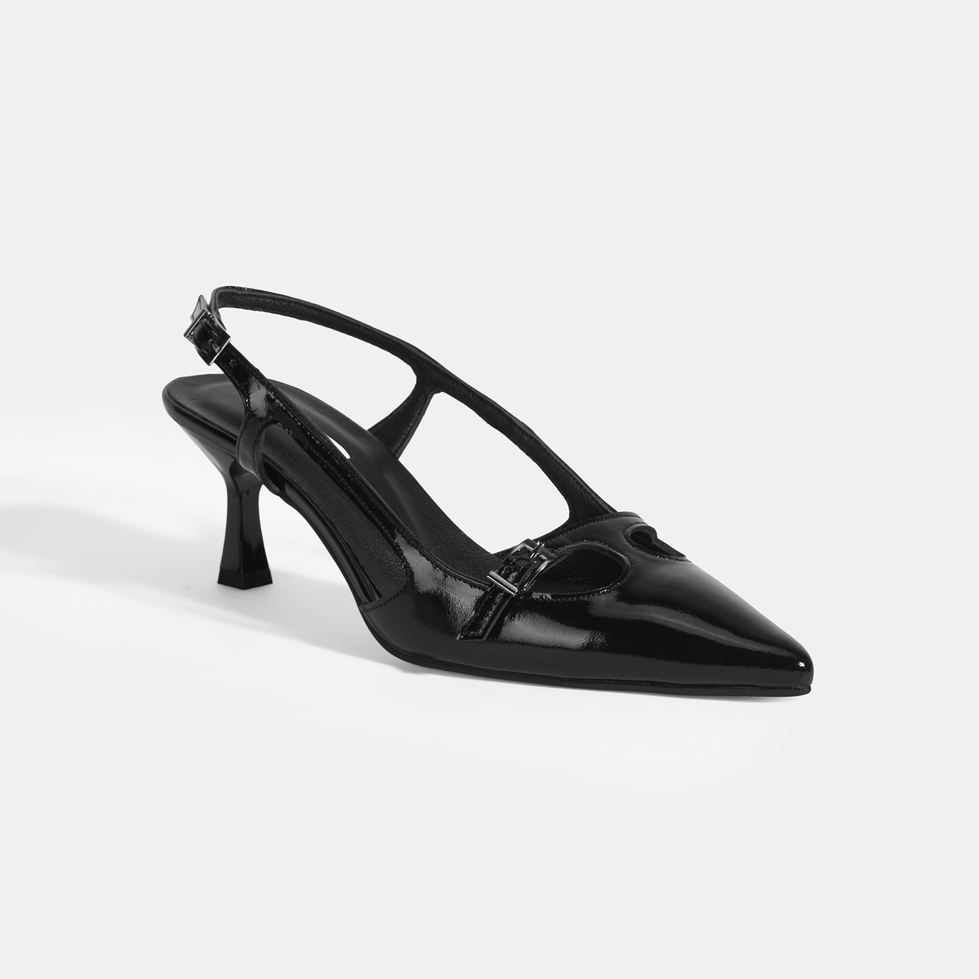 Limited Edition Siyah Kadın Rugan Topuklu Ayakkabı