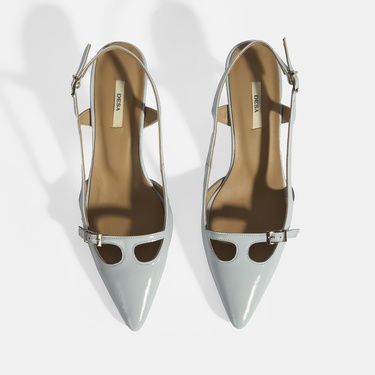  Limited Edition Mavi Kadın Rugan Topuklu Ayakkabı